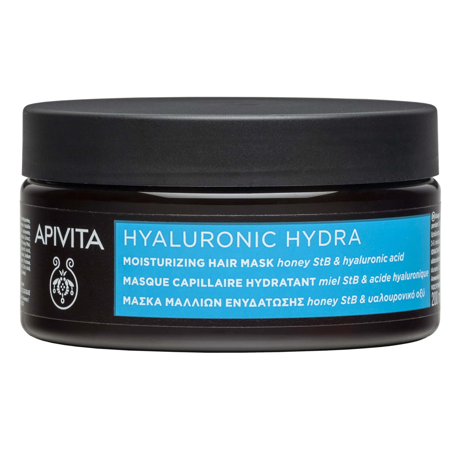 APIVITA - HYALURONIC HYDRA Μάσκα Μαλλιών Ενυδάτωσης με Honey StB & Υαλουρονικό Οξύ - 200ml